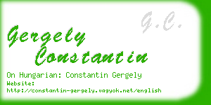 gergely constantin business card